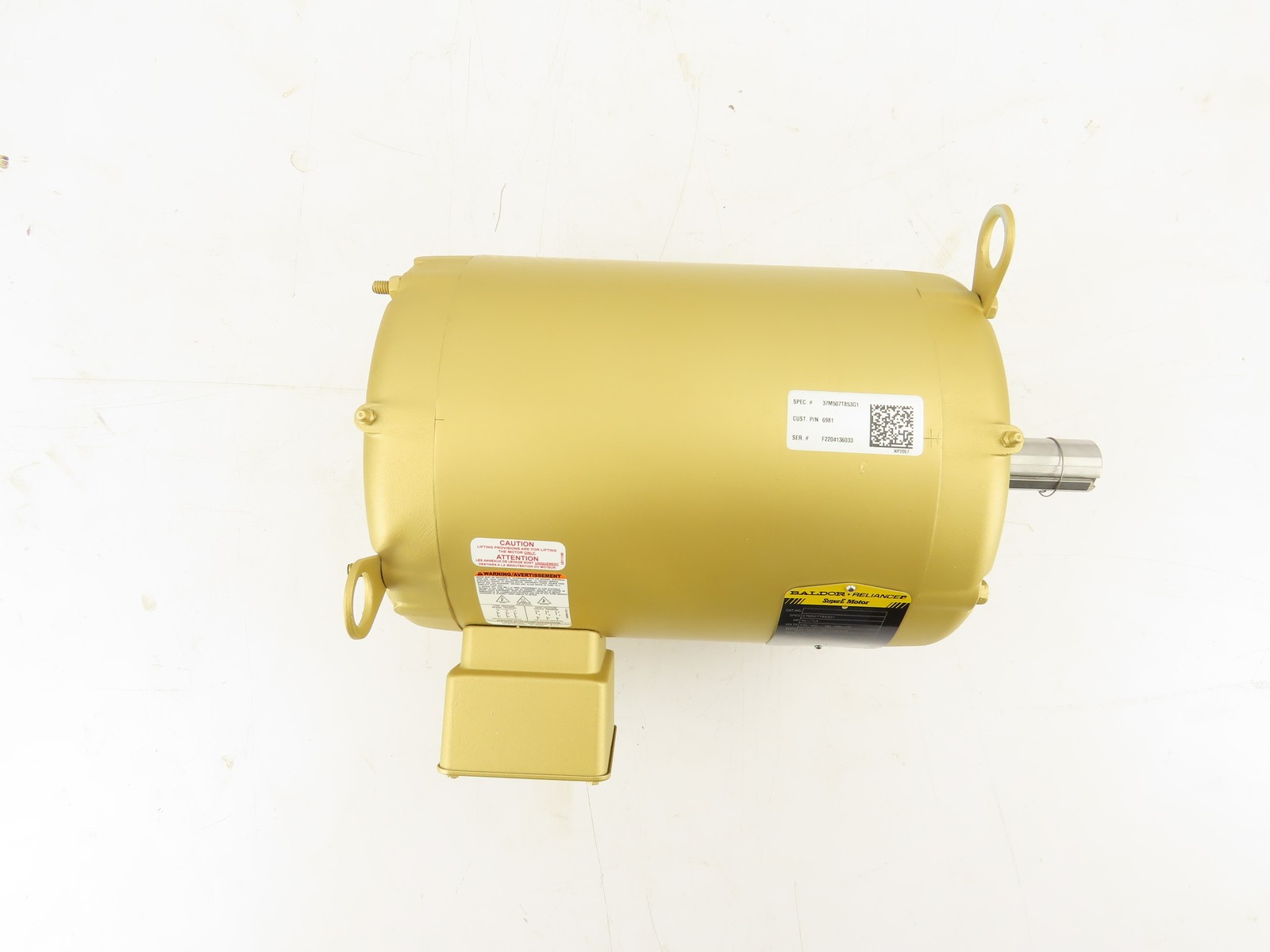 Baldor Electric Motor 10 HP 230/460V 3PH 1770 RPM 215T Frame Compare to EM3313T