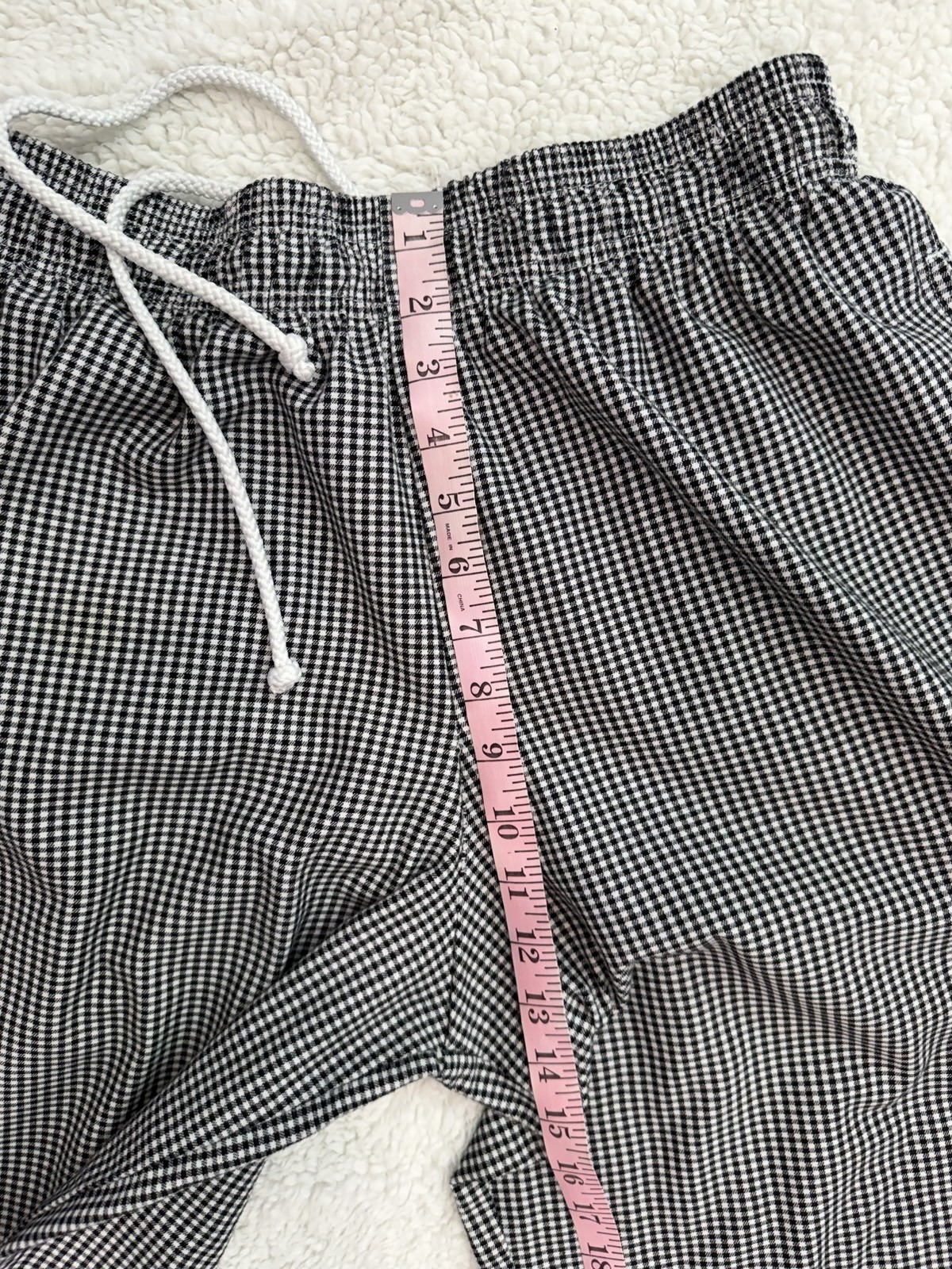 Chef Works Essential Baggy Pants L Black White Gingham Check Uniform Unisex