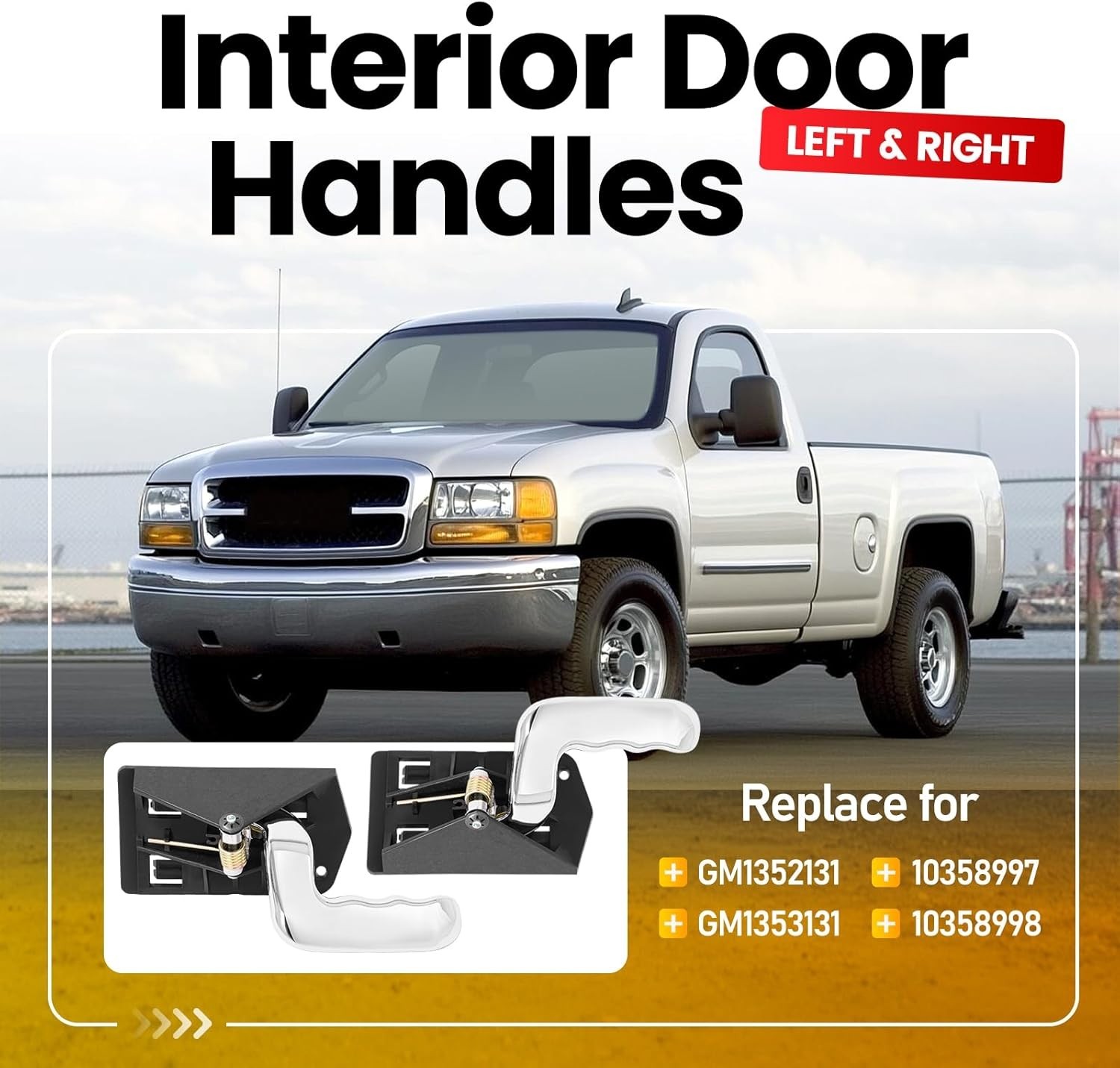 Interior Door Handles Compatible with 1999-2007 Chevy Chevrolet Silverado Tahoe