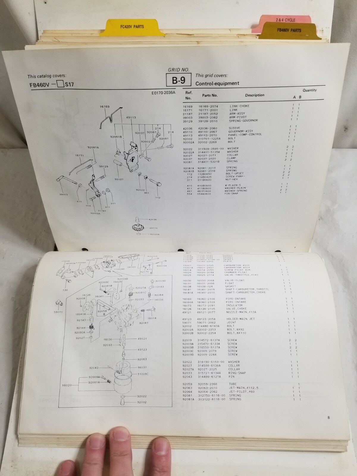 KAWASAKI Master Manual Parts & Service Vol 1 Part # 99969-0305PA Dealer Binder