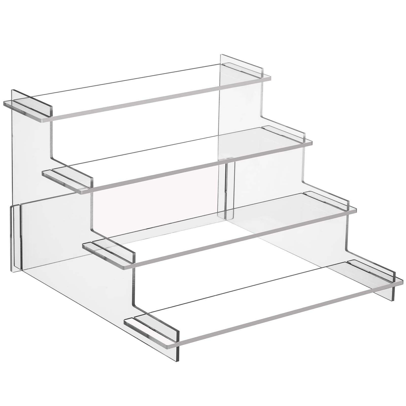 HENABLE 4 Tier Acrylic Display Risers Perfume Organizer Stand Cupcake Stand H…