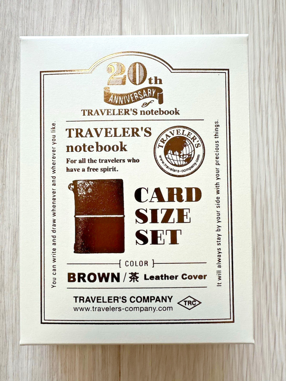 Traveler’s Notebook Card Size 20th Anniversary Set Leather Brown Black Japan NEW