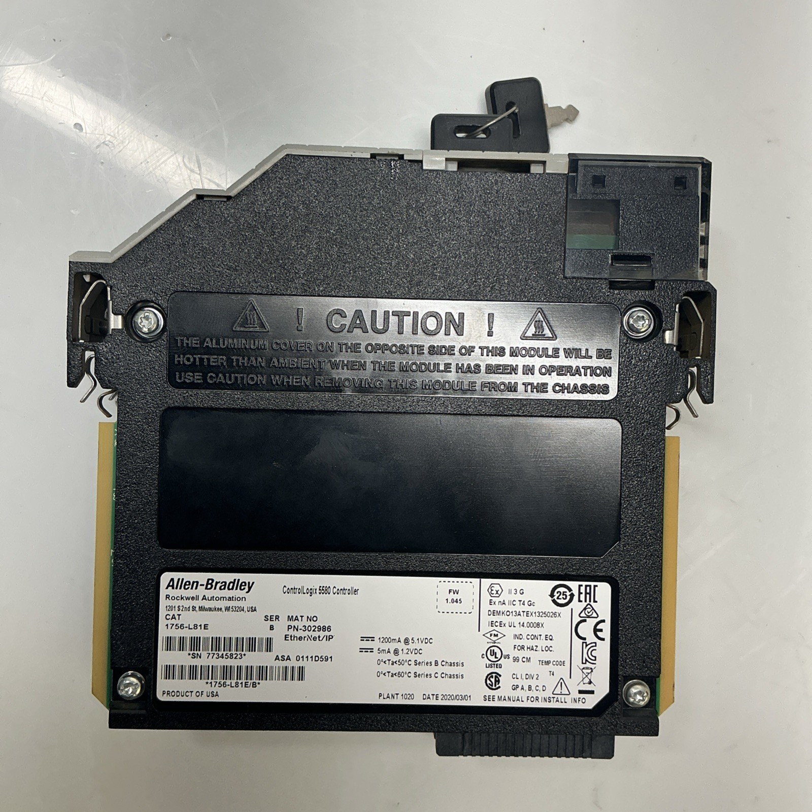 Allen Bradley 1756-L81E /B ControlLogix 5580 Processor AB-175