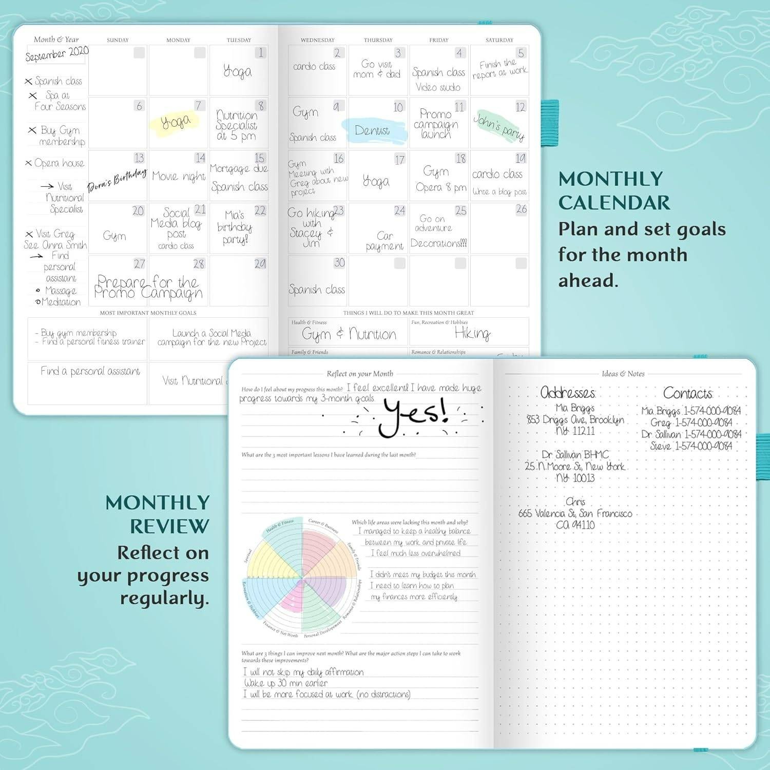 Legend Planner Weekly & Monthly Life Planner A5 (Turquoise)
