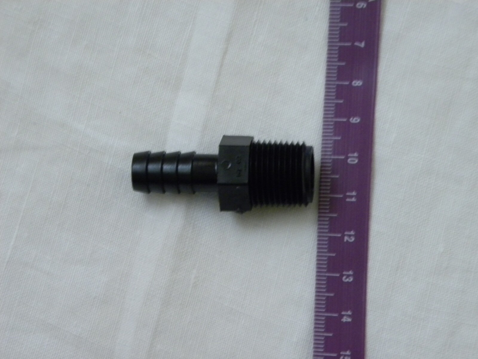 Lot of 6 Black Plastic Hose Barb Adapter Fitting 1/2″ OD x 1/4″ ID