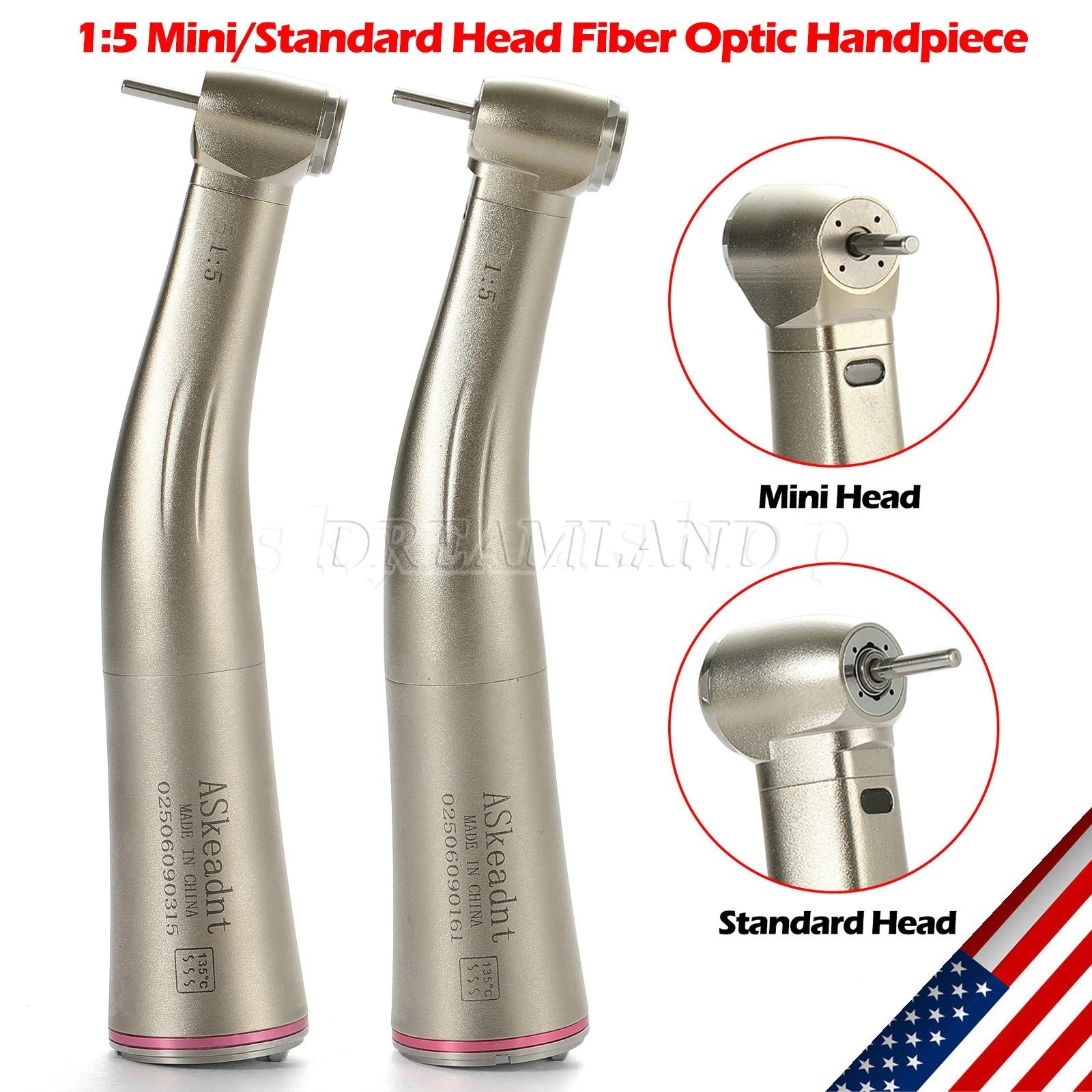 SANDENT Electric Handpiece 1:5 1:4.2 Contra Angle 45 Degree Surgical Fiber Optic