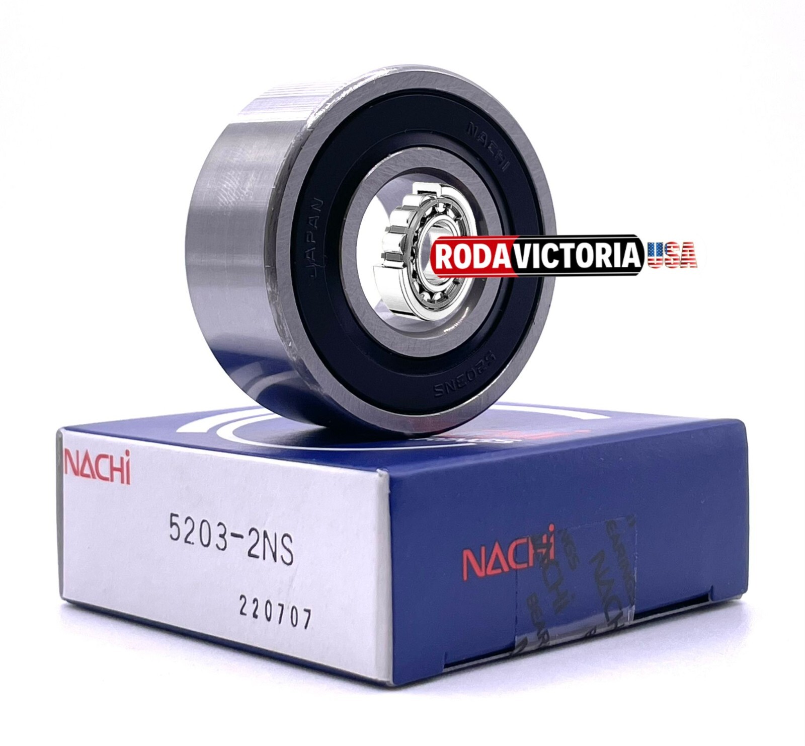 NACHI JAPAN 5203 2NS Angular Contact Ball Bearing, Sealed 17X40X17.5mm 5203-2RS