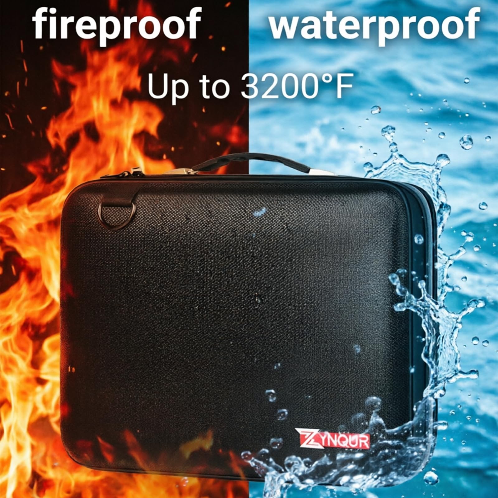 3200℉ Fireproof Document Box Organizer, UL Certified Laptop Bag for 15.6 inch…
