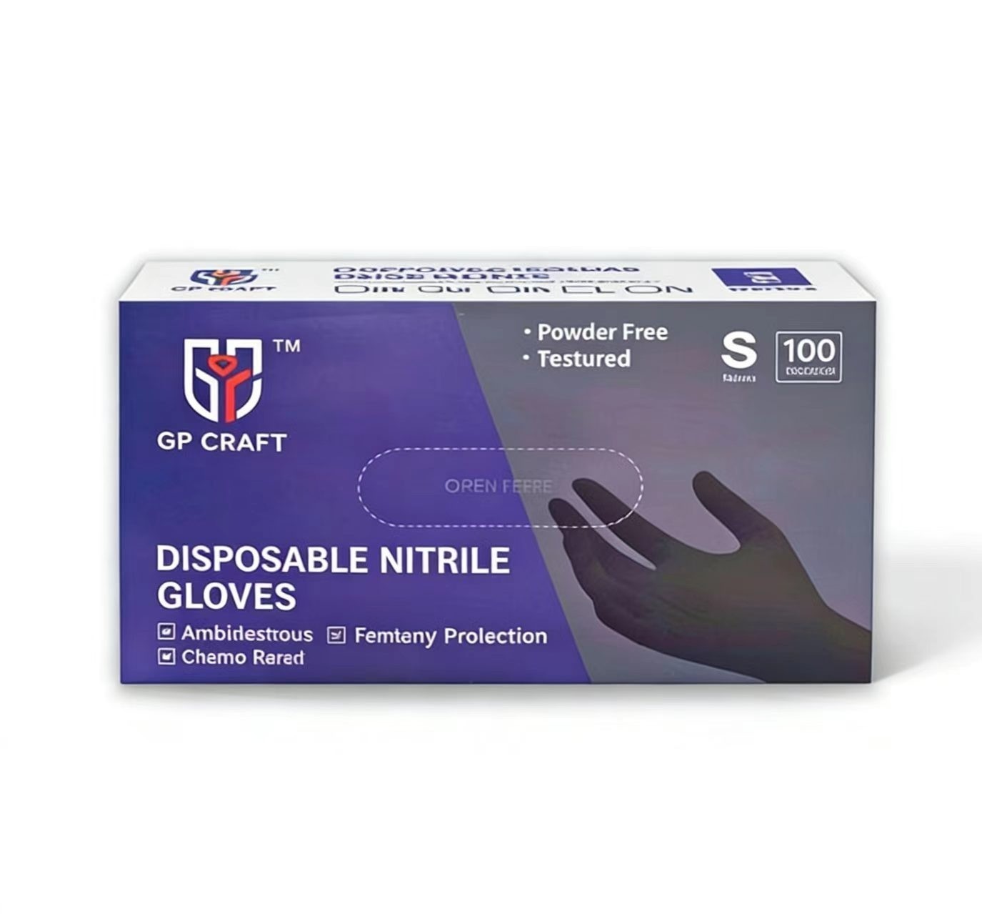 100-Count Heavy-Duty 5.5 Mil Black Nitrile Gloves (Latex & Powder Free)