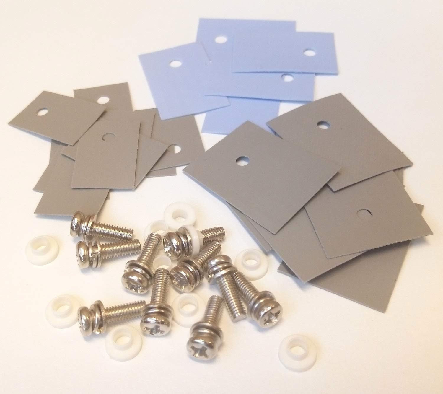 10 Packs TO-220 Heatsink Insulator/Mounting Kit (Screw+Washer+Bushing+