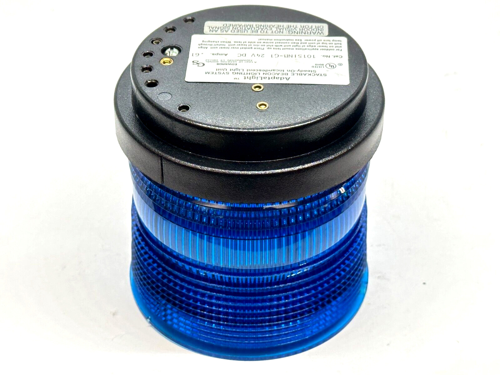 Edwards 101SINB-G1 AdaptaLight 101 Series Stackable Beacon Light Blue .61A 24VDC