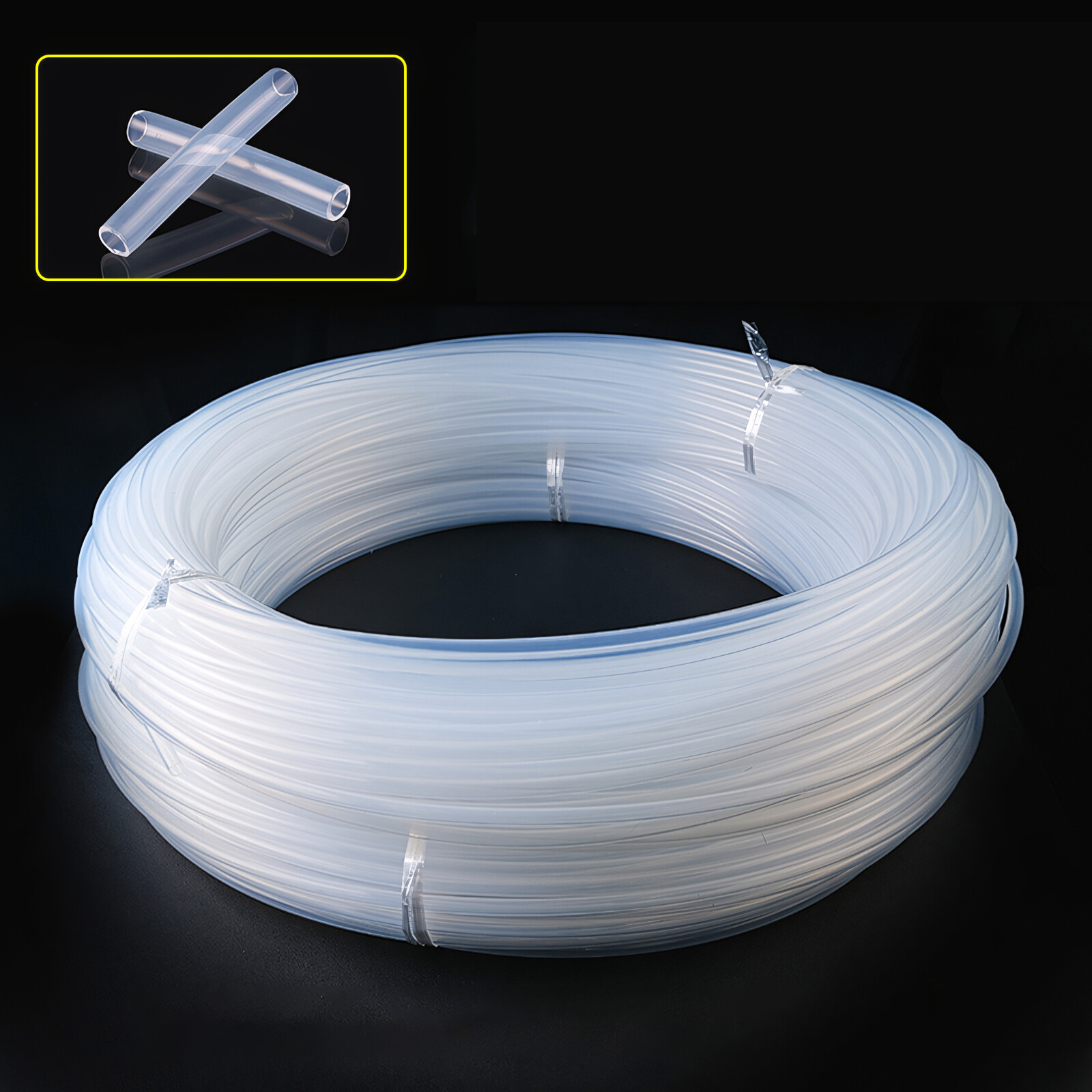 PTFE Tube Tubing Pipe ID 0.8-11 mm OD 1.6-14 mm High Temp Resistance Transparent