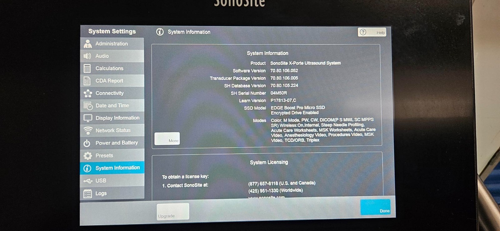 SonoSite X-Porte Ultrasound
