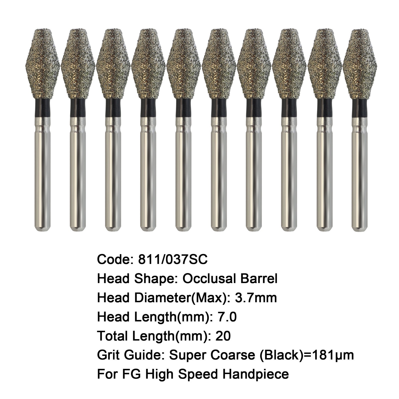 Dental Diamond Burs FG Barrel Diamonds Bur Super Coarse High Speed Handpiece Bur