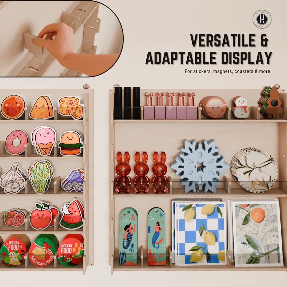 HOTCAN Sticker Display Stand for Vendors, Artists & Shops – Clear Acrylic Sti…