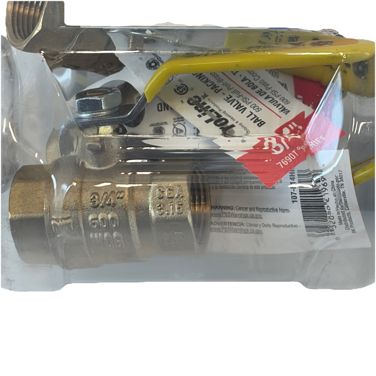 4 ProLine Series 3/4 in. Brass FPT Full Port Ball Valve 107-814J4 FIP x FIP