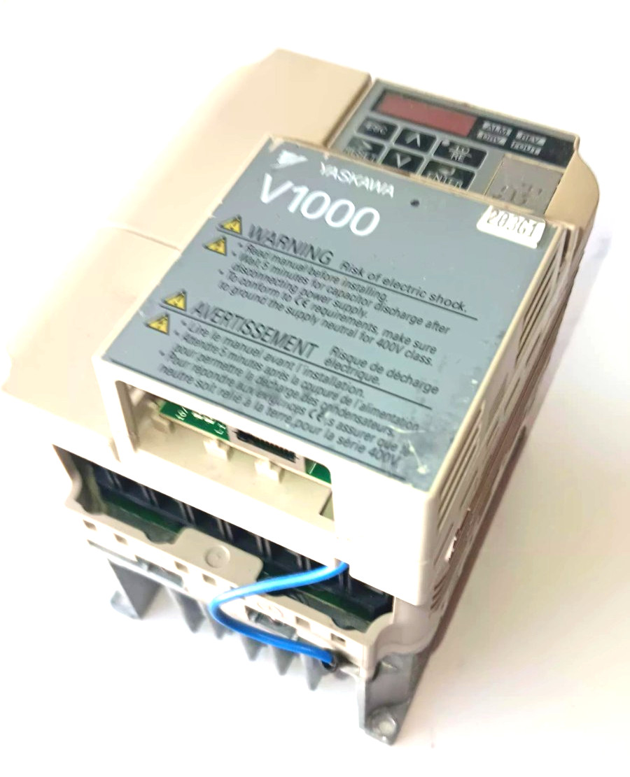 2 Hp AC Drive, Yaskawa CIMR-VU4A0004FAA, w/ SIEN3 Ethernet/IP Port