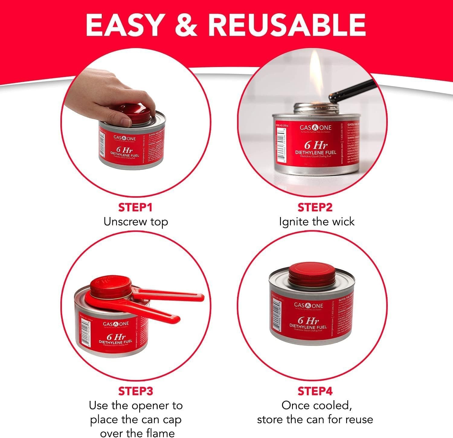 Essential 6 Hour Chafing Fuel Set – Perfect for Buffets and Family Gatherings
