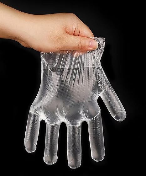 400 Count Disposable Poly Plastic Gloves for Cooking, Food Prep and Food Service