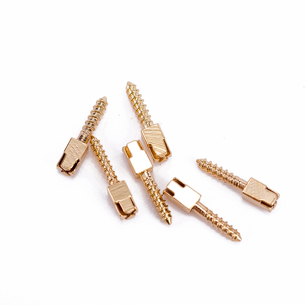 Dental Screw Posts Conical Kits Refills Assorted 24k Gold Plated/Silver 120 Pcs
