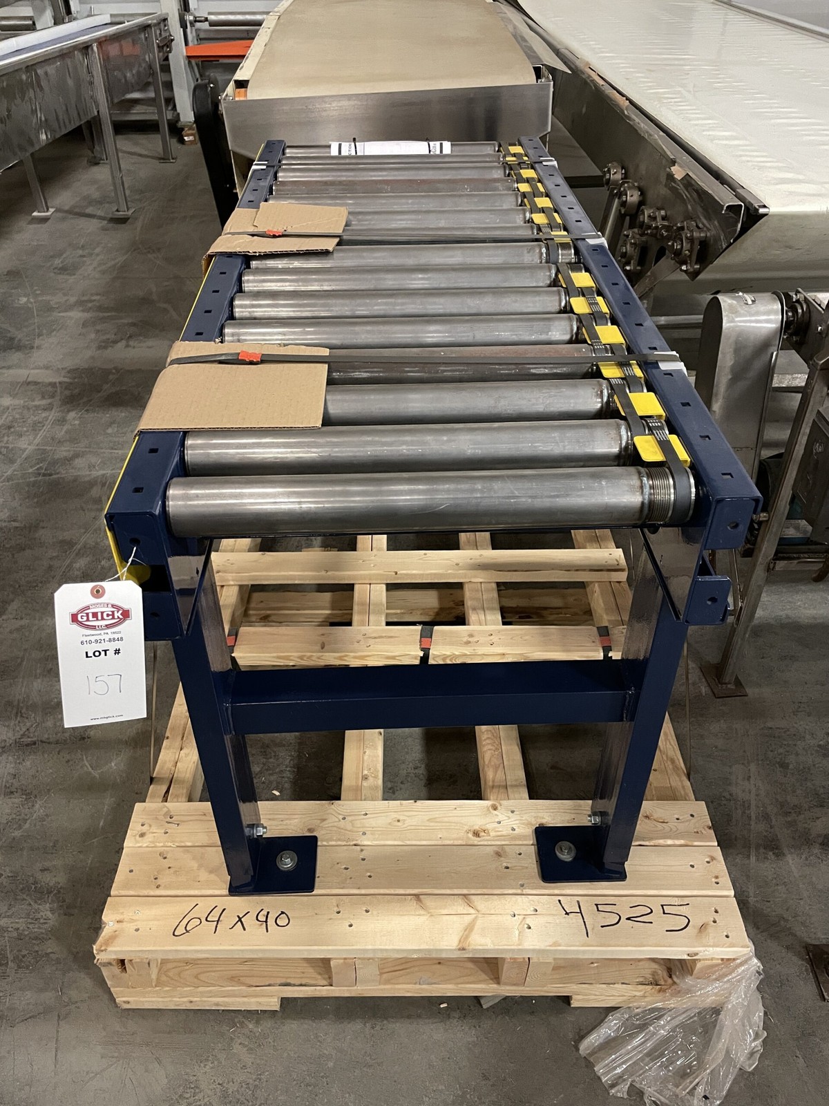 20″ Belt Driven Roller Conveyor 60″ Long x 32″ High – Expansion Section