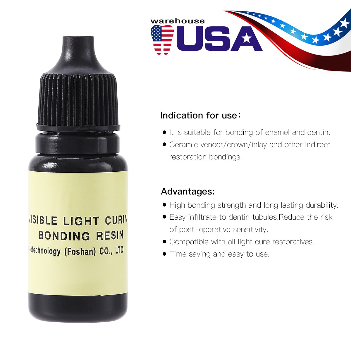 5 Packs Dental Adhesive Light Cure Dentin Enamel One Step Bonding Composite