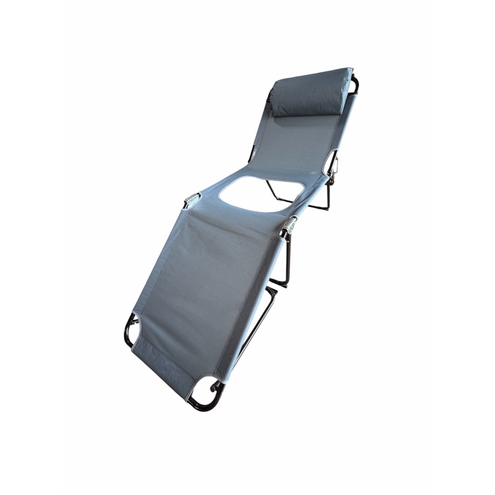 Foldable BBL Chair with Hole for Butt 5 Position 74.8″X22.8″X11.8″, Dark Grey