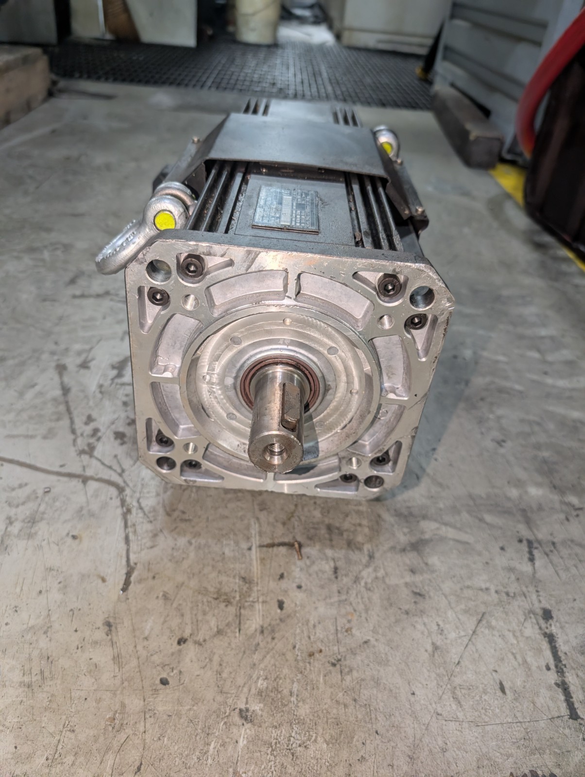 Indramat MHD112D-027-PP0-BN Servo Motor, Attached to unit LEM-RB112C1XX cooling