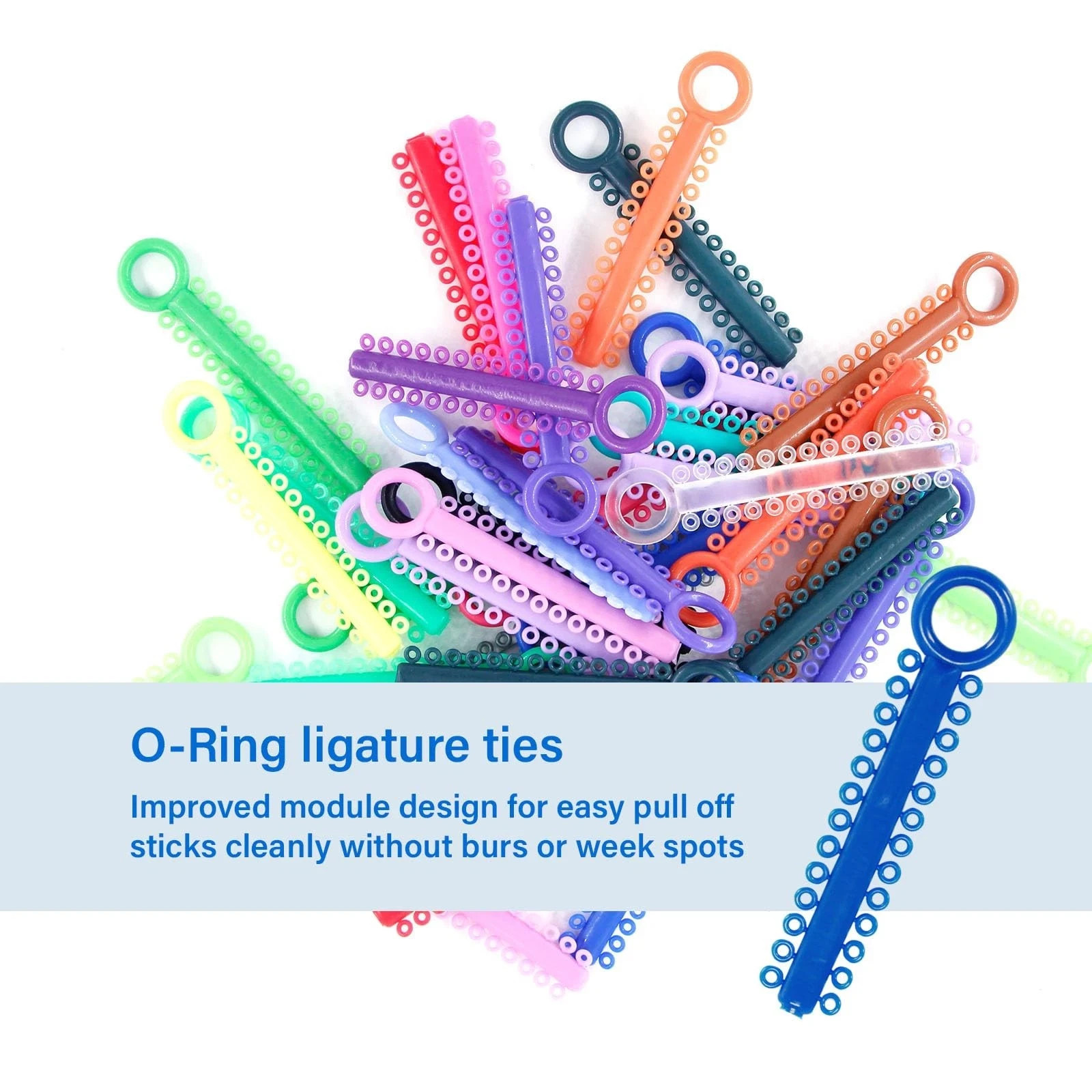 1040 Power Sticks Ligature Ties Orthodontic Ligature O-Ties, Elastic Ligature