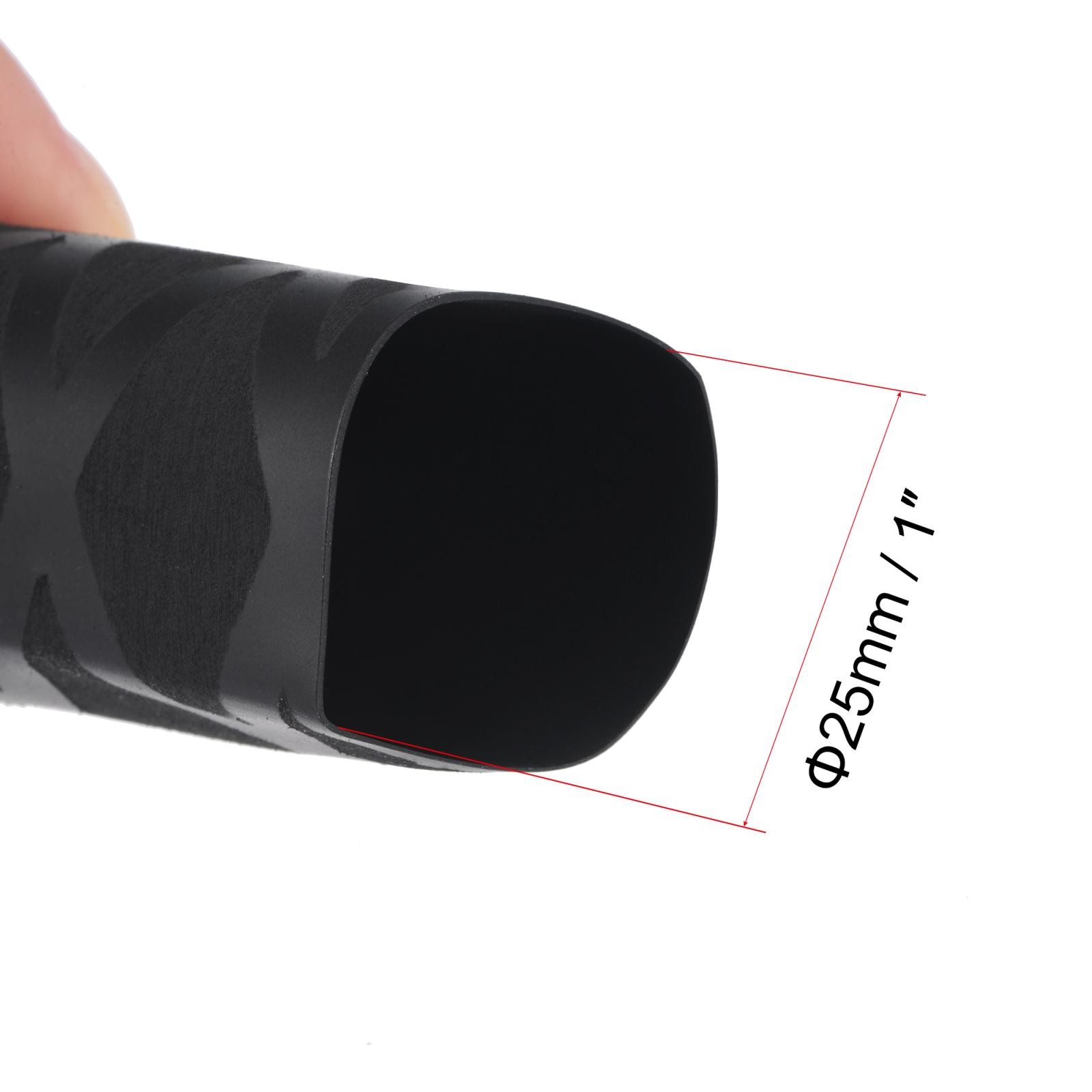 Heat Shrink Wrap Tubing for Rod 25mm Dia 42mm 1.6ft 1.7:1 Black