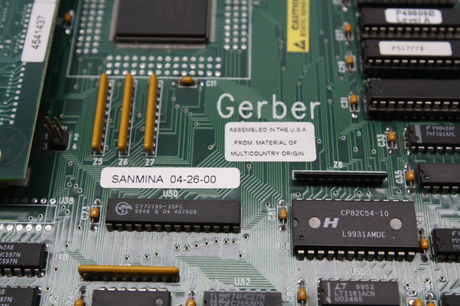 Gerber Edge 2 II CPU Circuit Board Mainboard P72007D
