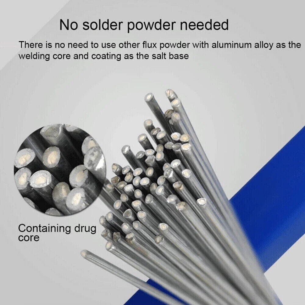500PCS Easy Melt Welding Rods Low Temperature Aluminum Wire Brazing 1.6mm*500mm
