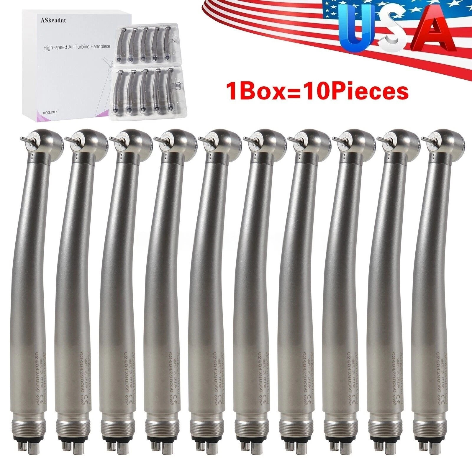 NSK PANA MAX Style Dental High Speed Handpiece Push Button 4Hole Clean Head BURR