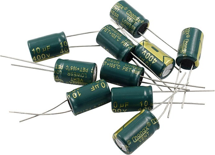 10PCS 400V 10UF Electrolytic Capacitor, 0.39×0.63in High Frequency Aluminum