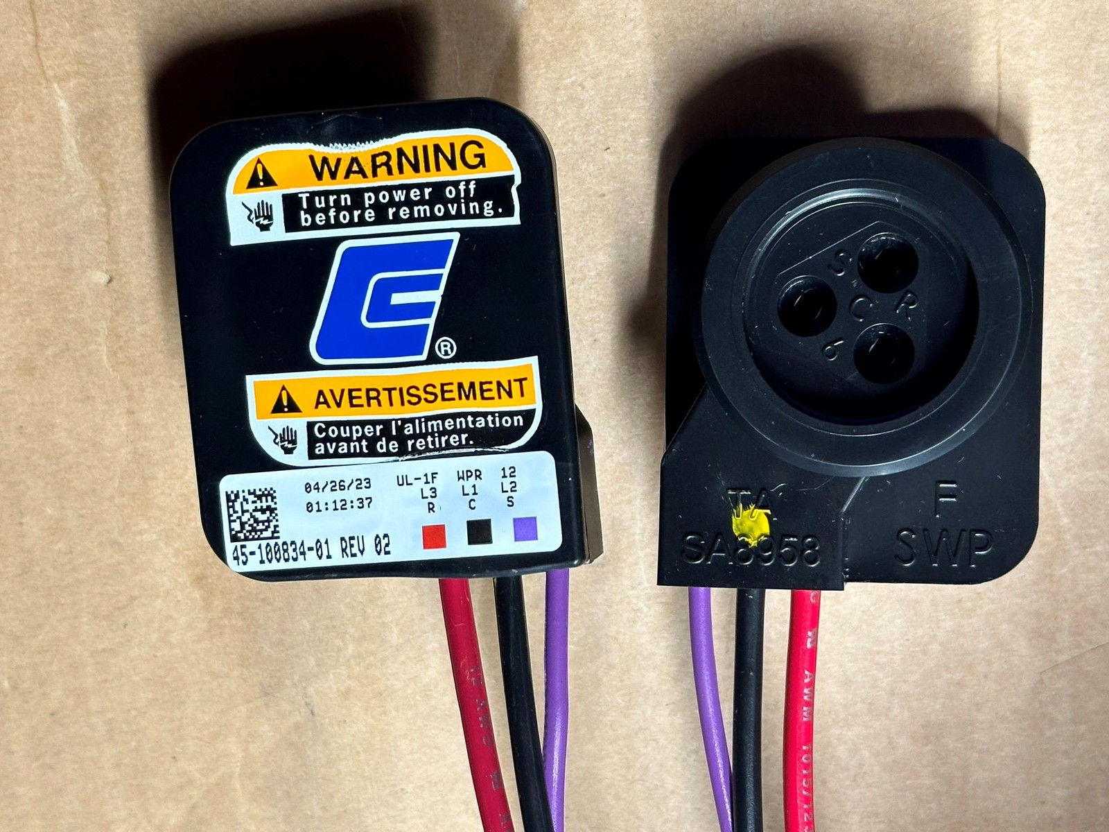 Copeland Compressor HVAC Rheem Molded Plug 3 Pin 12 AWG 60″ Wire Wiring Harness