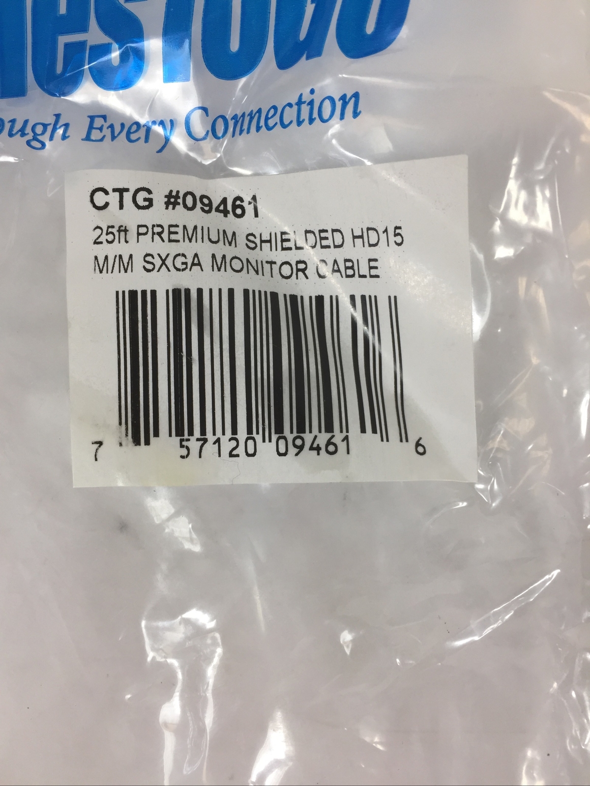 CABLES TO GO CTG 09461 25 Ft PREMIUM HD15 M/M SXGA Monitor Cable Grey