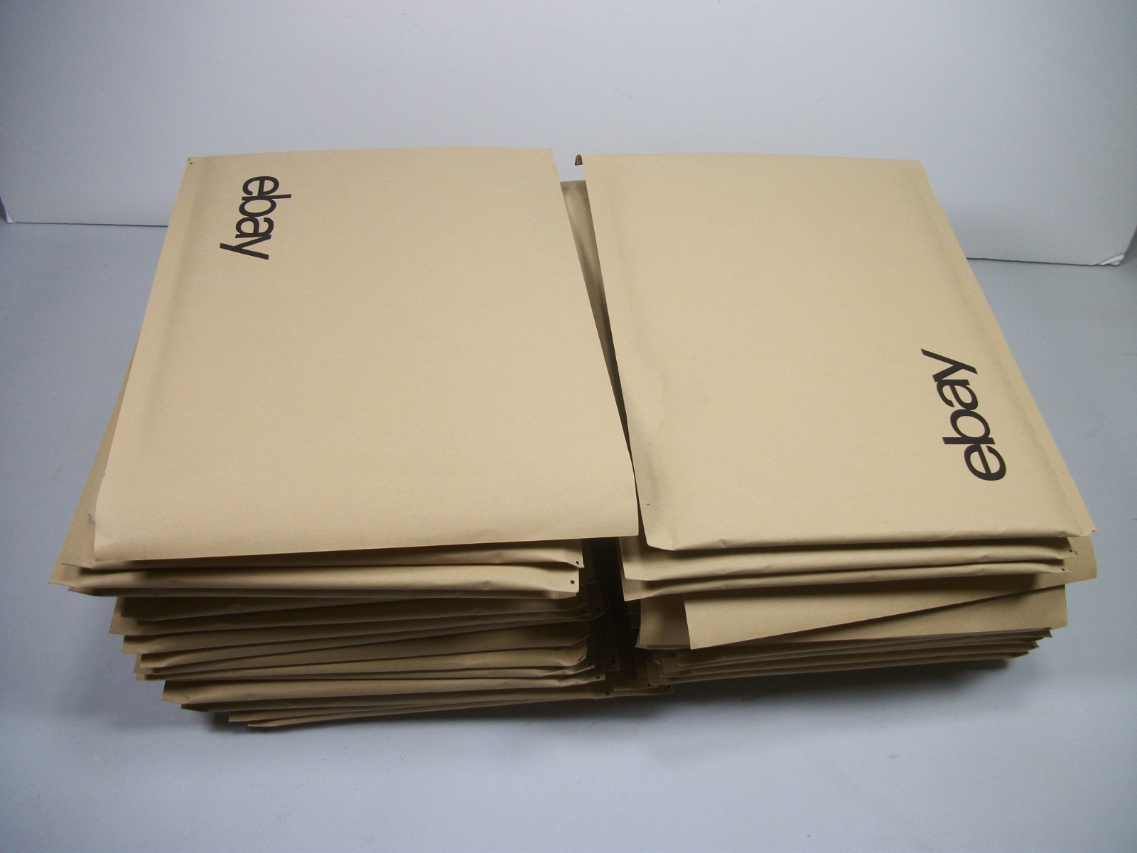 6.5” x 9.25” Kraft Padded Bubble Mailer Black Logo ebay Shipping Supplies 40 Ct