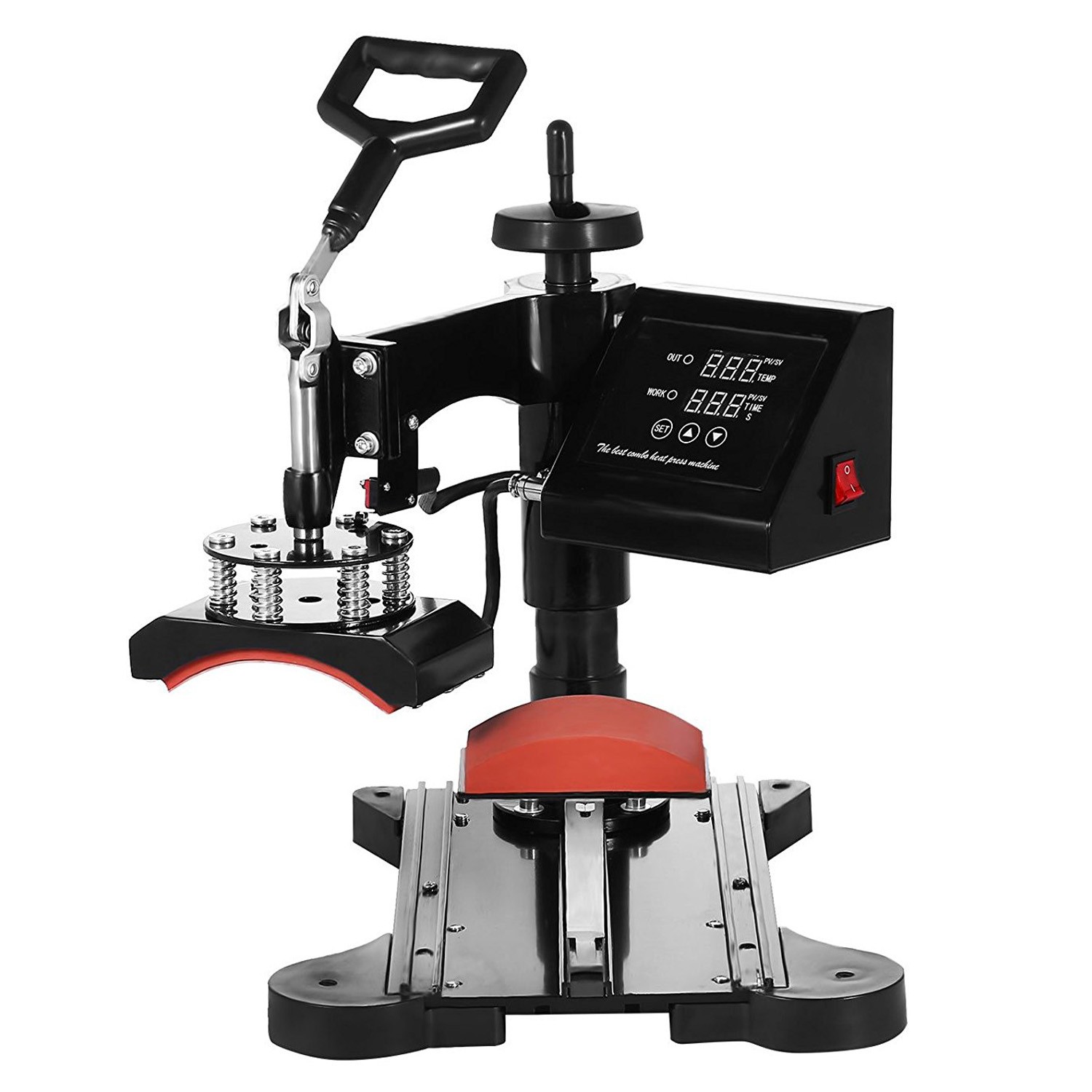 15″x15″ 5 in 1 T-Shirt Heat Press Machine Transfer Sublimation Mug Hat Plate