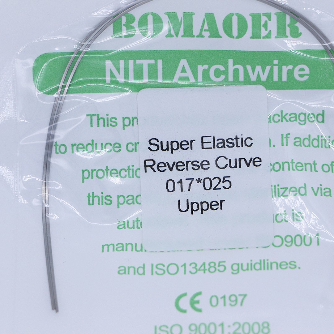 100×Dental Orthodontic Niti Rectangular Arch Wires Reverse Curve 17×25 Upper