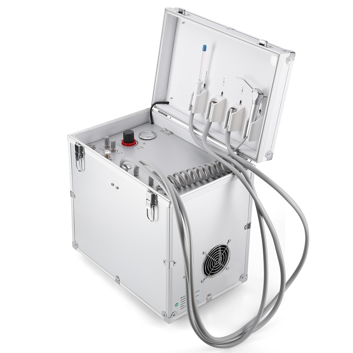 Dental Portable Mobile Delivery Unit System With Air Compressor 4Hole Suction