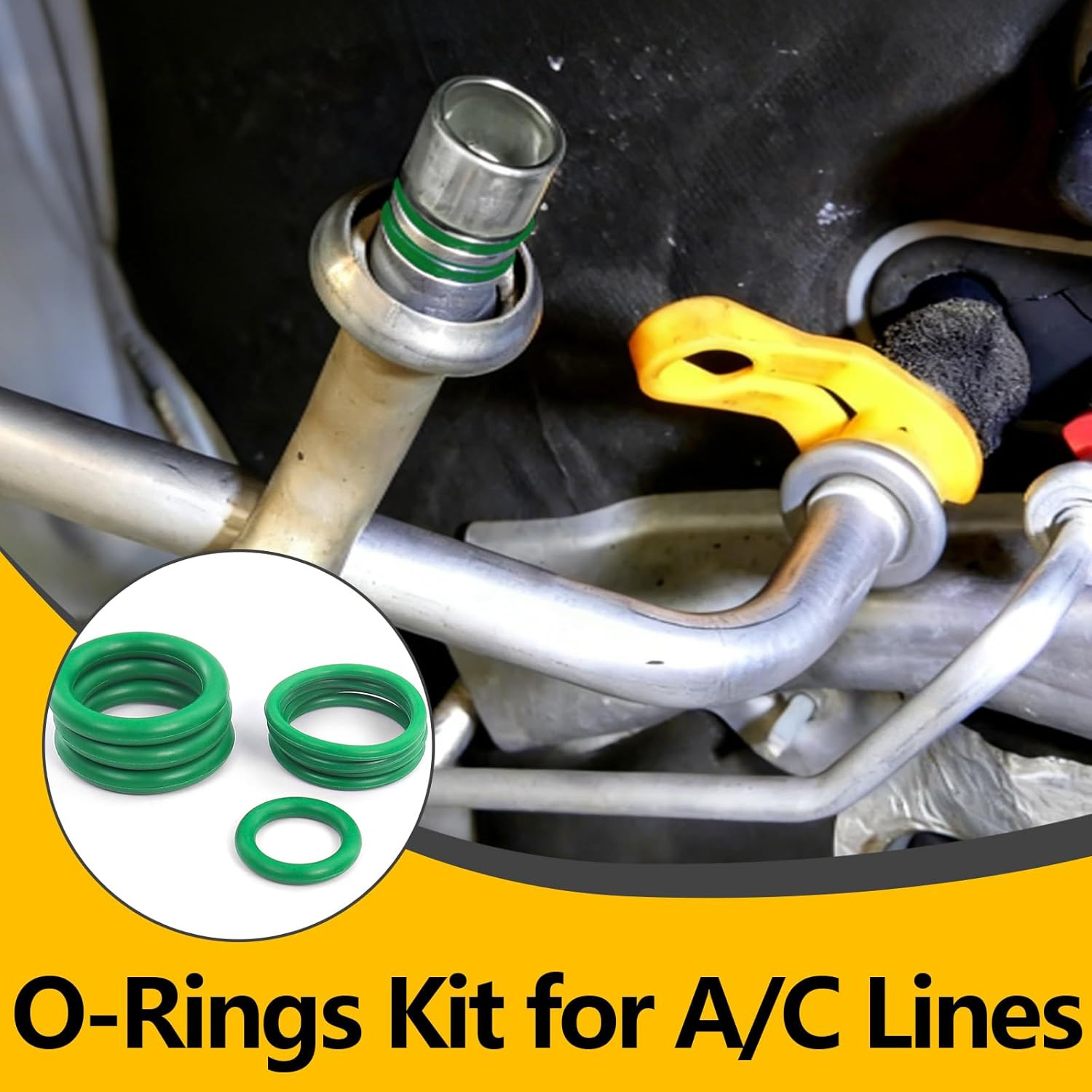 485 PCS Metric AC O Ring Kit – Automotive A/C System Seal Kit Compatible with R1