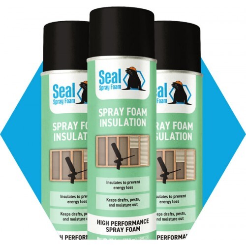 Seal Spray Closed Cell Insulating Foam Can Kit w/Gun Applicator&Cleaner (200 BF)
