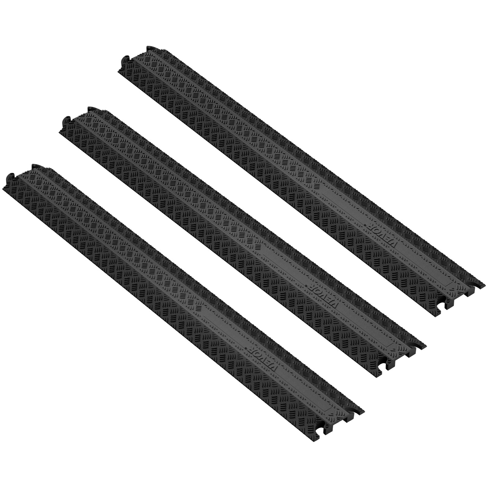 VEVOR 3 PCs 39 in Speed Bumps 2000 lbs Cable Protector Ramp Drop Over Cord Cover
