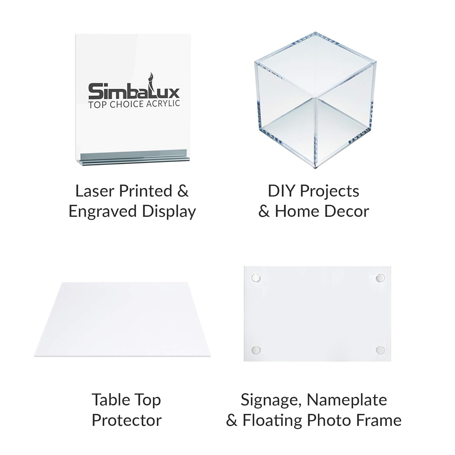 Clear Cast Plexiglass Acrylic Sheet 6×12 Multipurpose High-Clarity DIY Pack of 2