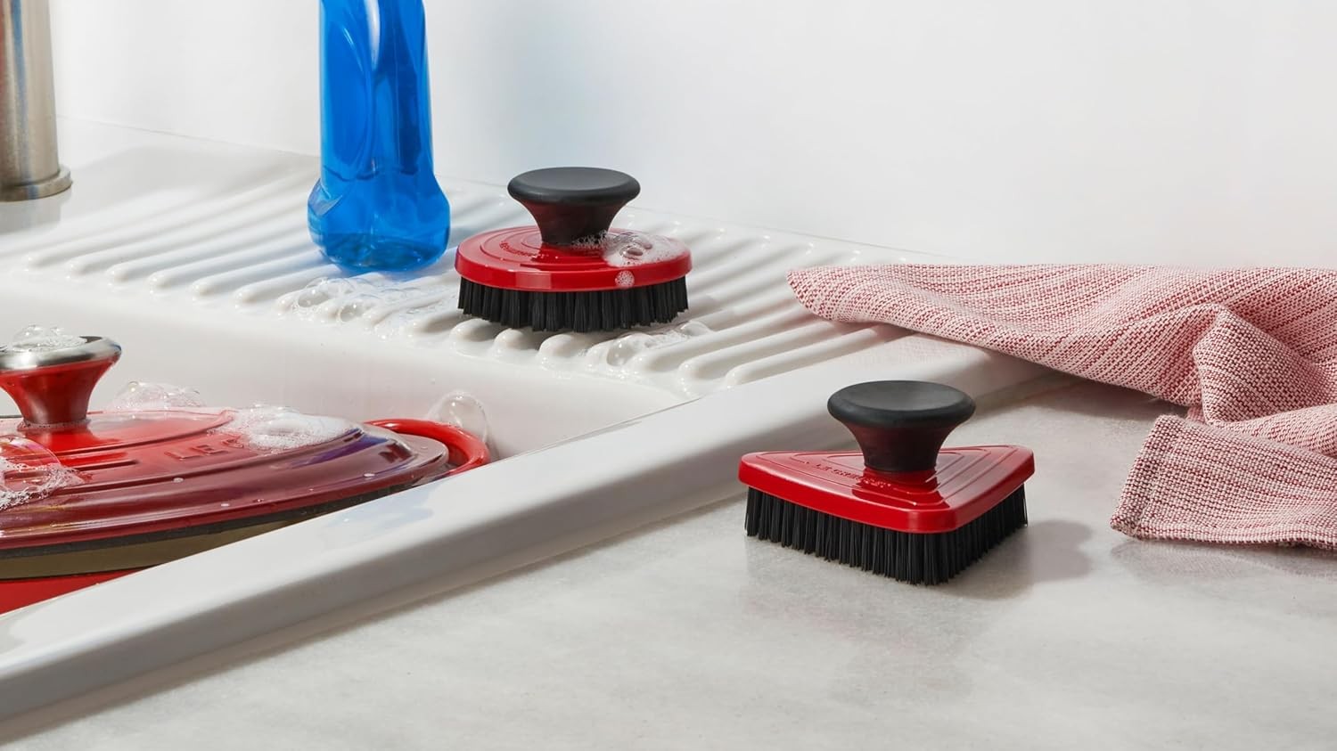 Set of 2 Cleaning Brushes, Cerise