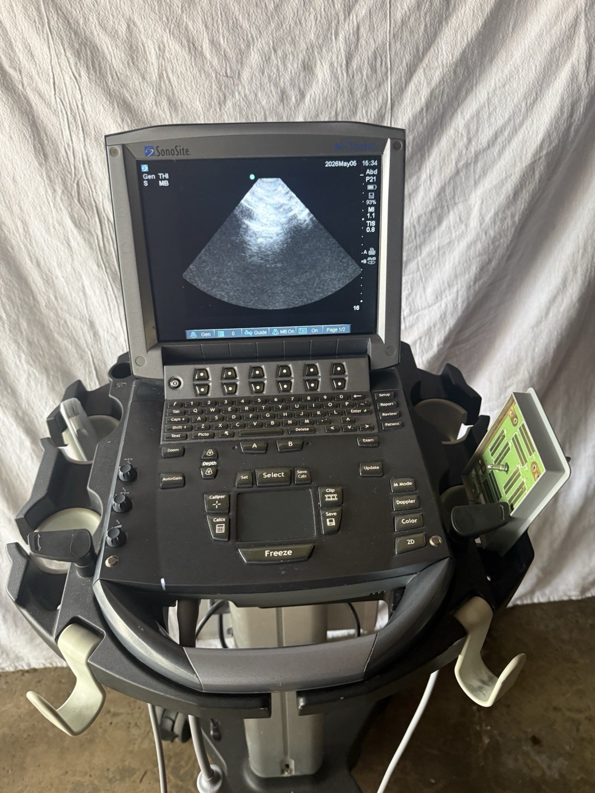 SonoSite M-turbo Portable Vet Ultrasound w/ C11x & P21x Transducer Probe