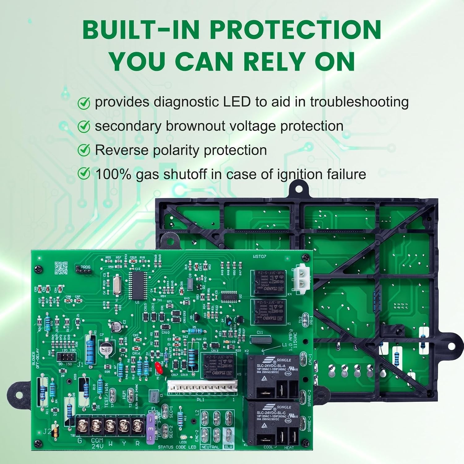 Nealmart Furnace Control Board ICM282A Replacement HK42FZ004 HK42FZ011 Series