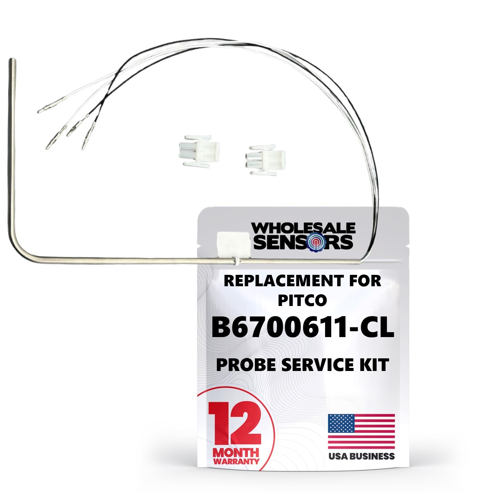 Replacement Pitco B6700611-CL Temperature Probe Service Kit with 4 Wires for SG