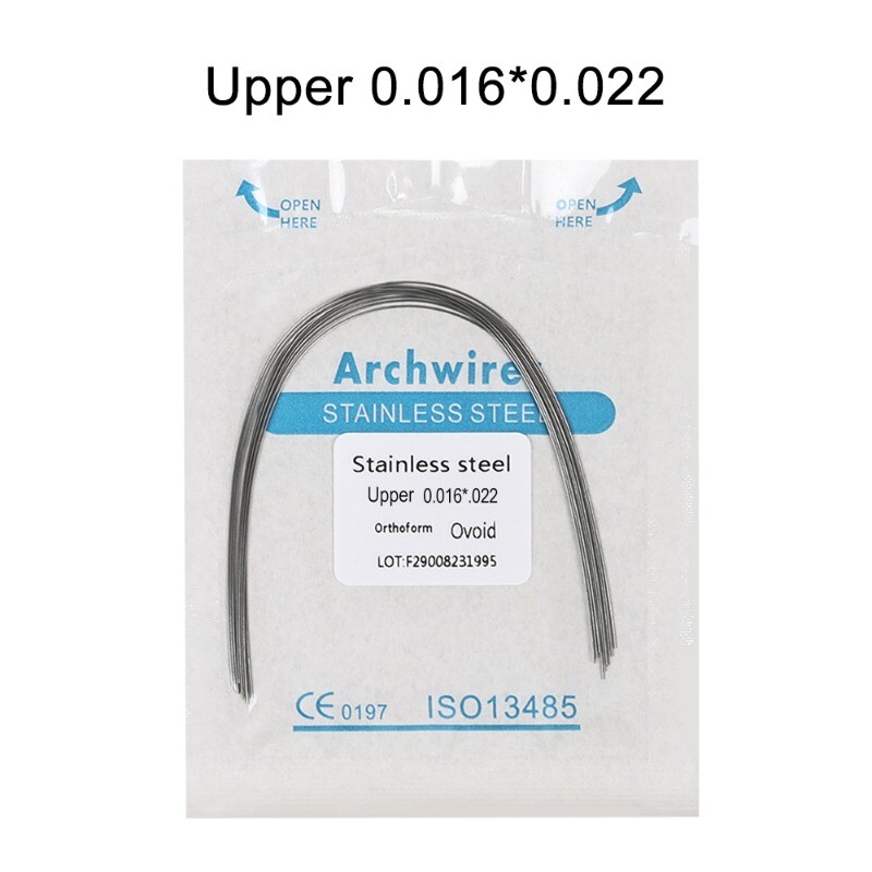 100pc Dental Orthodontic Arch Wire Stainless Steel Round Rectangular Ovoid-IN US
