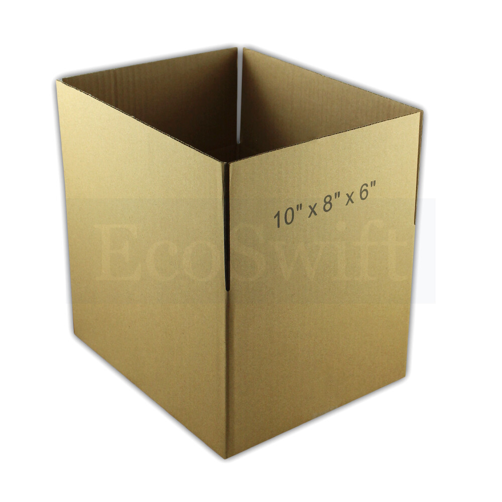 1-50 10x8x6 “EcoSwift” Cardboard Packing Mailing Shipping Corrugated Box Cartons